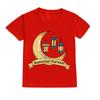 Ramadan&Moon Graphic Print Kids T-shirts Round Neck Boy Girl Tee Tops Short Sleeves T-shirt Summer Sports Child Clothing
