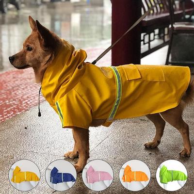 Veľký psí pršiplášť štýlu plášťa pre Corgi, nepremokavé psie oblečenie pre šteniatko, reflexný pet vetruodolný a nepremokavý pršiplášť s kapucňou pre psa