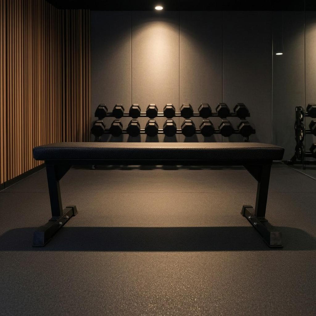 Flat Weight Bench Stable Fitness Equipment Easy to Clean for Home Gym
