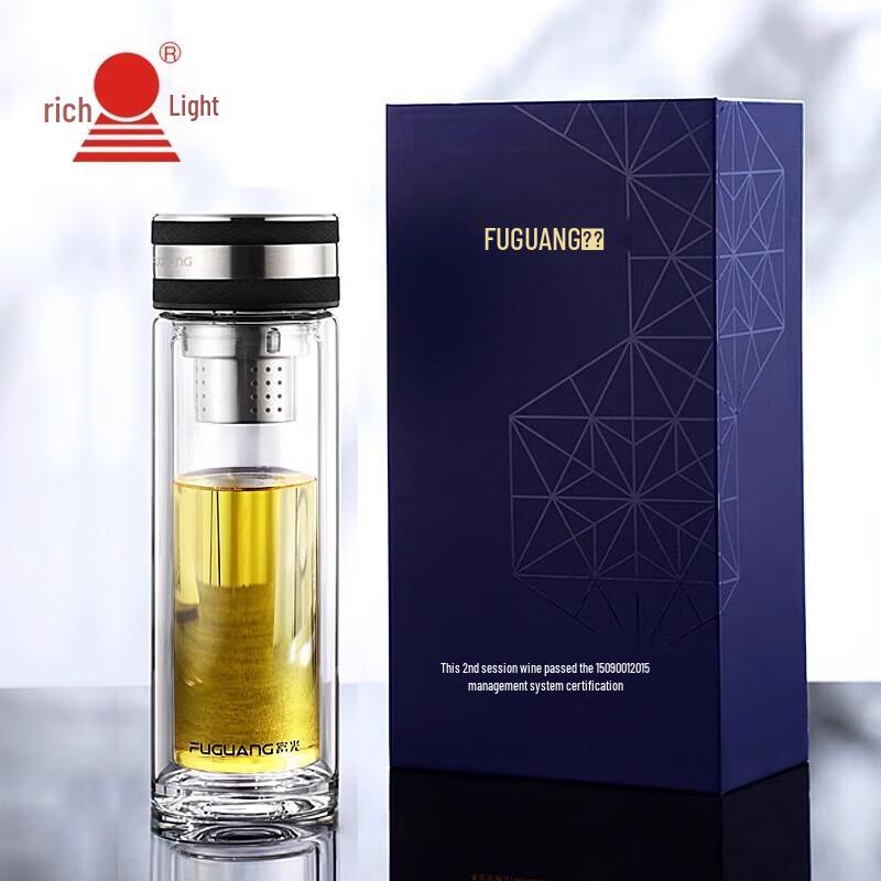 FUGUANG Business Double-Layer Glass Tea Infuser Cup