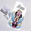 1pc Minnie6 Beach Towel with Custom Name, Beach/Swimming/Bath/Picnic/Camping Towel, Suitable for Seaside Beaches