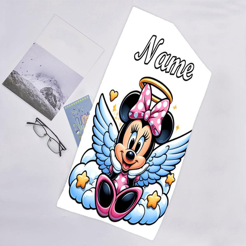 1pc Minnie6 Beach Towel with Custom Name, Beach/Swimming/Bath/Picnic/Camping Towel, Suitable for Seaside Beaches