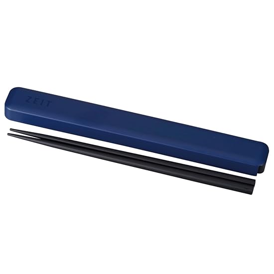 Yamanaka Lacquerware Chopsticks and Case Set, 22.5cm, Wooden Chopsticks, ZEIT, Navy, Made in Japan, B0GX5ZTFWN