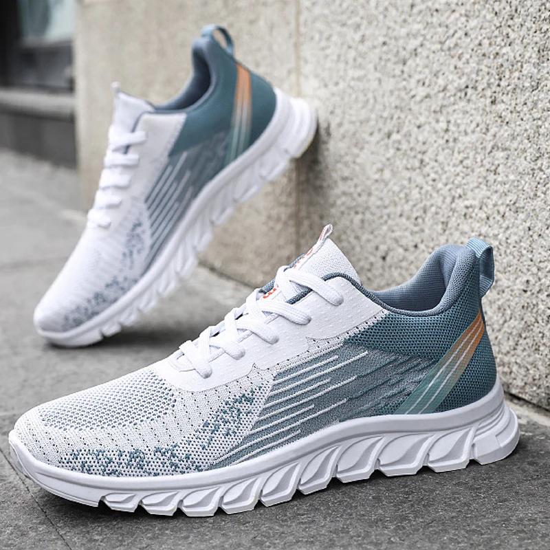 Men Sneakers Mesh Casual Shoes Lac-Up Men Shoes Lightweight Vulcanize Shoes Walking Sneakers Zapatillas