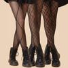 Ciorapi Sexy Negri din Plasă Pânză de Păianjen de Vară pentru Femei Decupați cu Dantelă Gotică Transparenți Ciorapi Lungi