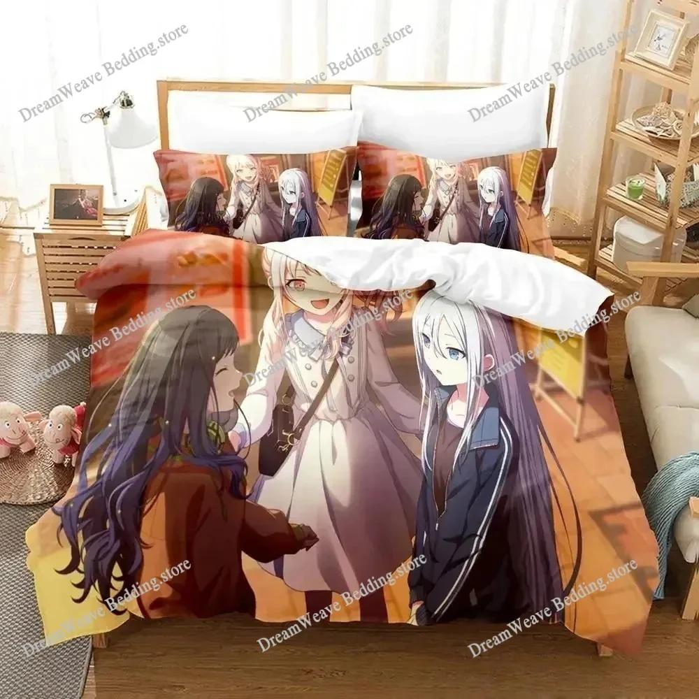Yoisaki Kanade Bedding Set Cartoon Anime Three-piece Set Adult Kid Bedroom Duvetcover Sets 3D Kawaii Girl Colcha De Verano Cama