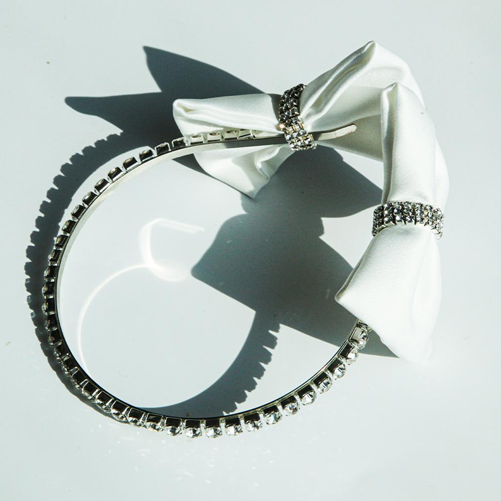 Lovuee White Swan Double Ribbon Hairband