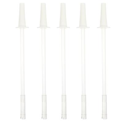 5 Sets Pot Belly Cup Straw Glass Tubes Drinking Cocktail Silicone Reusable Bottles Water Kettle Household Sports Straws Plastic