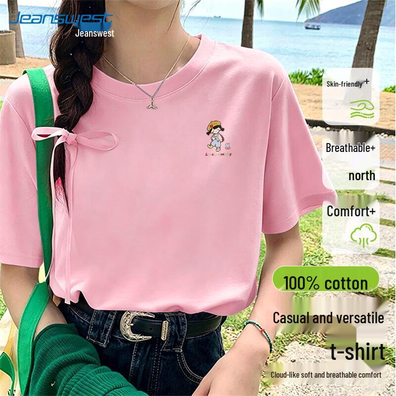 Jeanswest Women s Cartoon Print Pure Cotton Short Sleeve T-Shirt L