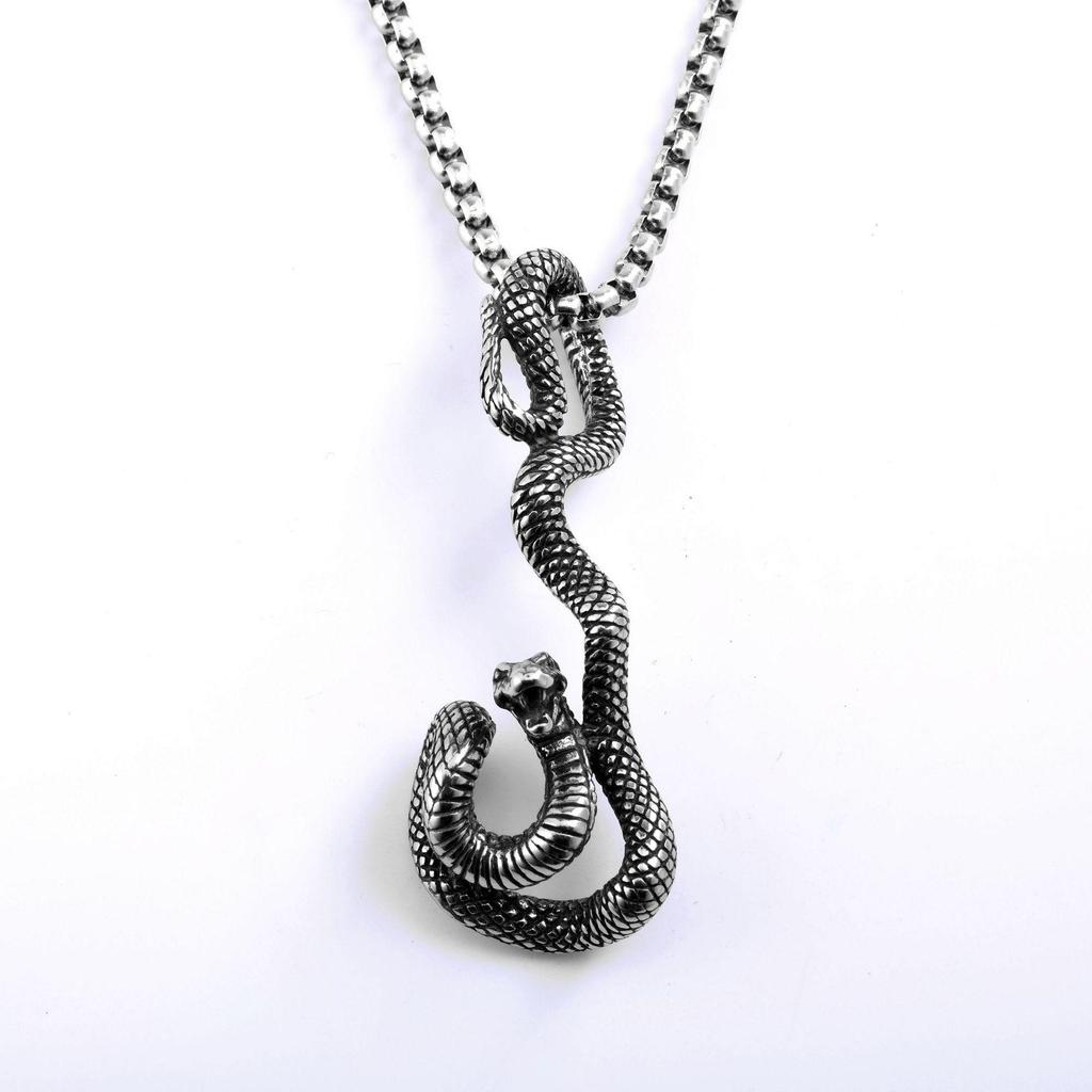 Unisex European Retro Stainless Steel Demon Eye Pendant Necklace