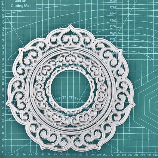 Children Floral Round Shape Design Emboss Cutting Die DIY Scrapbook Stencil Mold