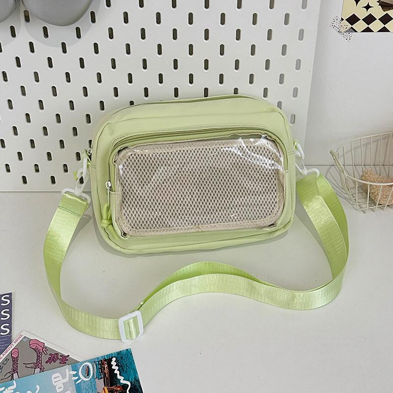 Market-4 Nieuwe Mini Anime Ita Tas Tweedimensionale Kleine Crossbody Tas Schattig Meisje Transparante Schoudertas Otaku DIY Stripfiguur Display Portemonnees 25x17x7cm groen