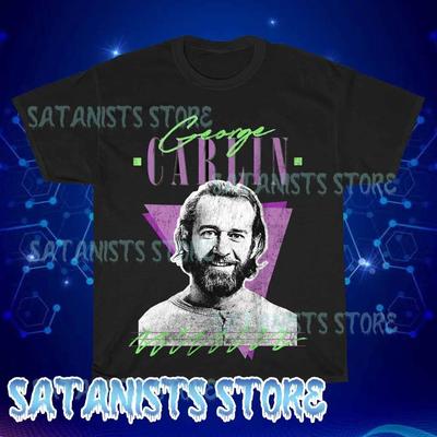 Nouveau T-shirt Noir Homme George Carlin Comédien Stand Up 1 Drôle Taille S à 5XL