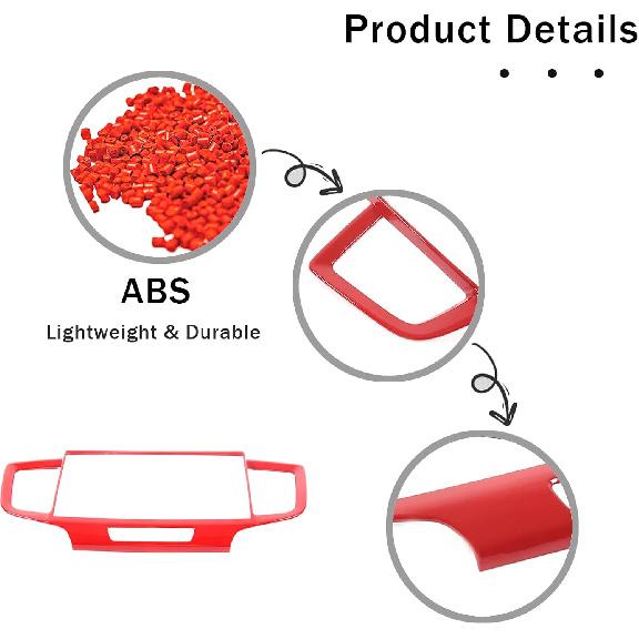 Dashboard Navigation Panel Frame for Honda Pilot 2019-2022/ Ridgeline 2021-2023/ Passport 2019-2023, ABS Material Center Console GPS Screen Panel