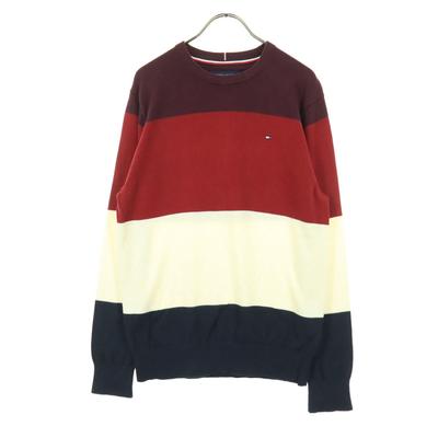 Borda Manga Longa Gola Redonda Malha de Algodão P Vermelho Masculino Usado