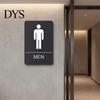 Tactile Braille Sign for Visually Impaired Unisex Restroom Men Women, 6" x 9" Self-adhesive Bathroom Door High Contrast Black And White Signs