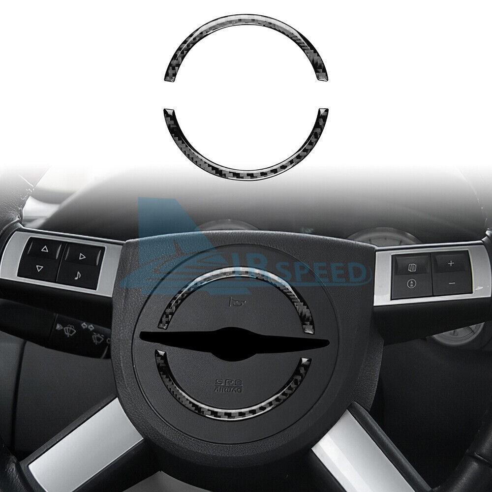 Steering Wheel Center Cover Sticker Carbon Fiber For Chrysler 300 300C 2005-2010