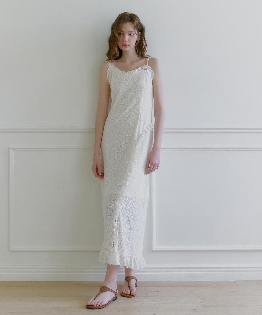 Micene Anastasia Lace Ruffle Dress