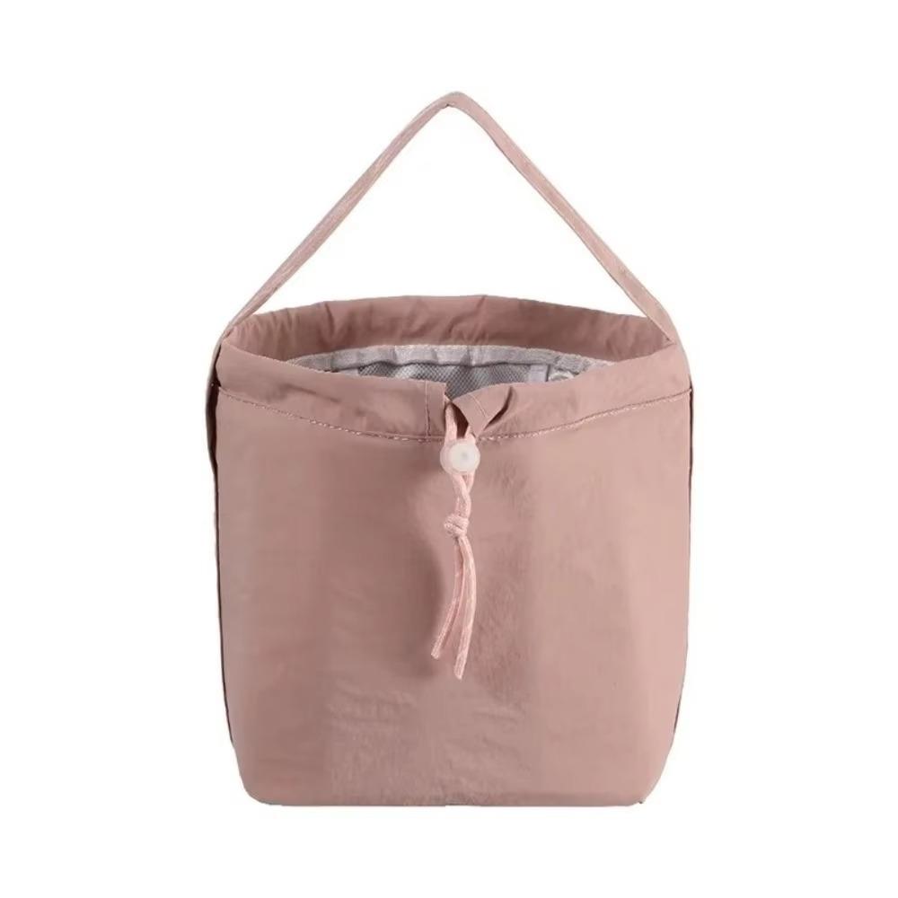 

Large Capacity Insulated Lunch Box Bag Solid Color Lunch Handbag Portable Lunch Bag Office