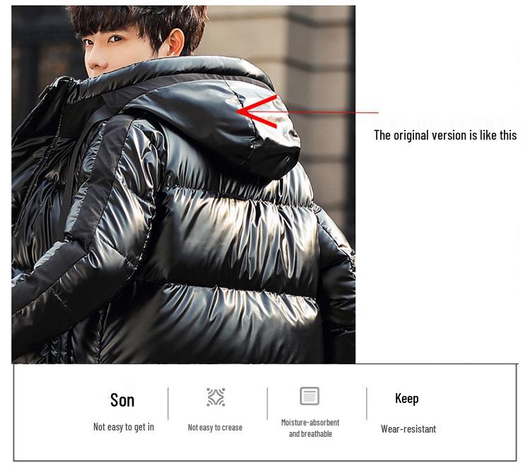 2025 Unisex Long Men's Over-the-Knee Winter Down Jacket with Thick Velvet Lining