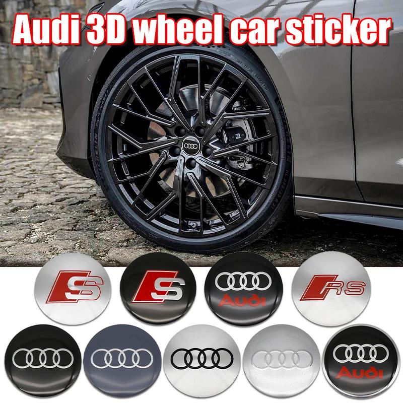 4 Pezzi 56mm Coprimozzo Cerchione Identità Sovrapposizione Per Audi RS B8 B9 S A3 8V A4A6 C7 C6 A5 Q3 Q5 Q7 A1 Accessorio Tuning Motorsport
