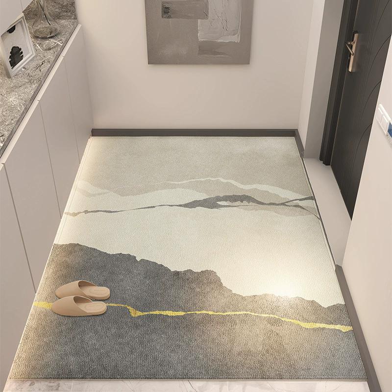 Home Doorway Rug Mat with Trim-to-Fit Design, Stain-Resistant & Anti-Slip - Practical Entryway Floor Carpet for Family Use