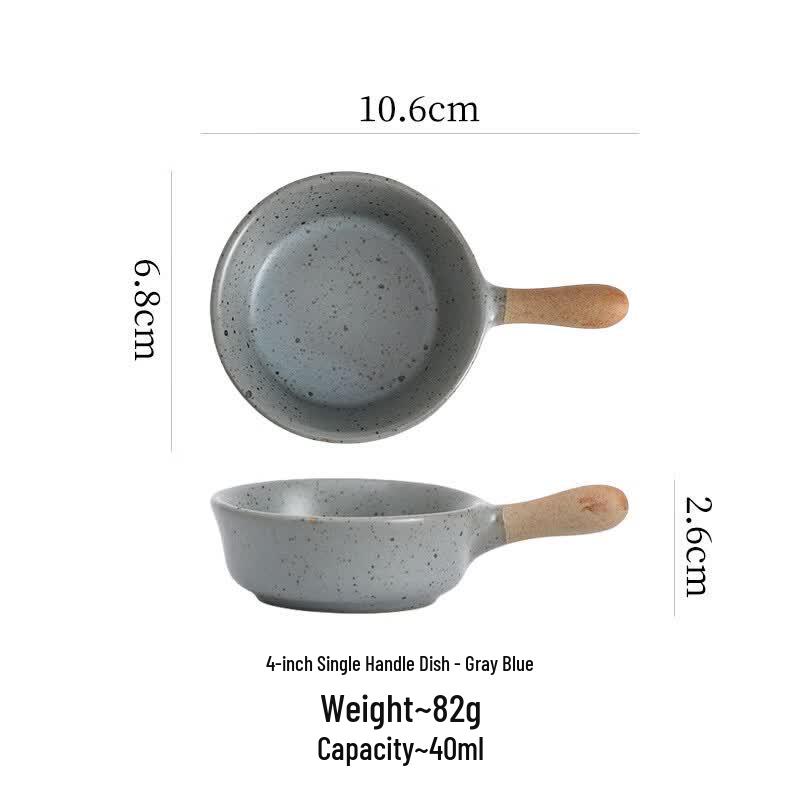 

Hanyou Japanese Ceramic Dipping Dish with Handle