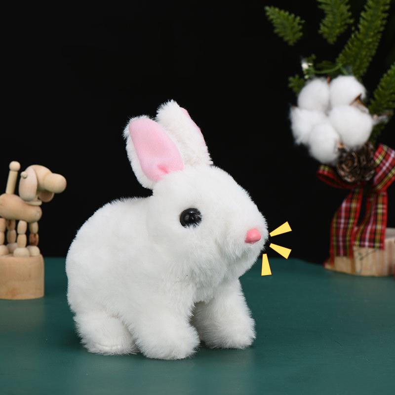 Puzzle Kinder Elektronisches Spielzeug Elektrisches Stofftier Hase Laufen Bellen Nicken Geburtstagsfeiern Feiertagsgeschenke Zimmerdekoration