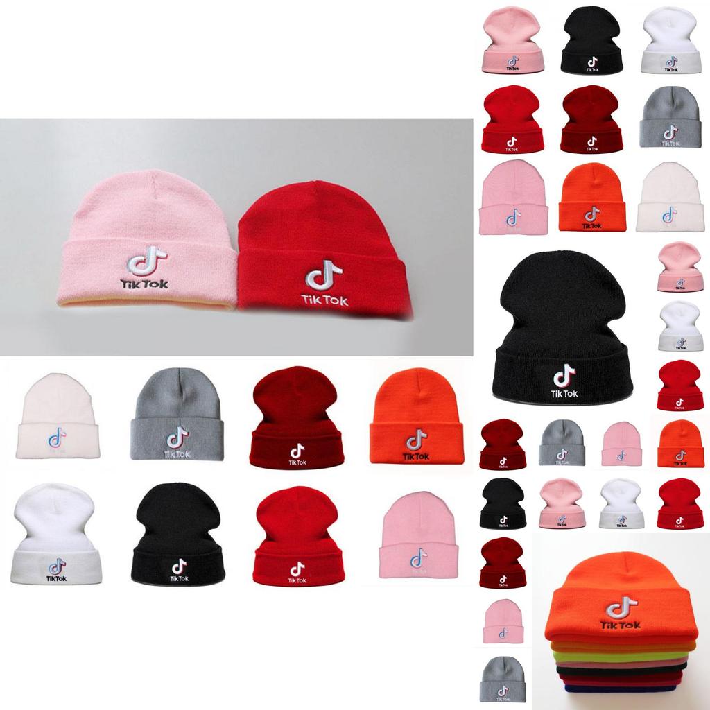 Stylish Tiktok Beanie Knitted Hat With Embroidery Letters For Unisex Fashion Lovers