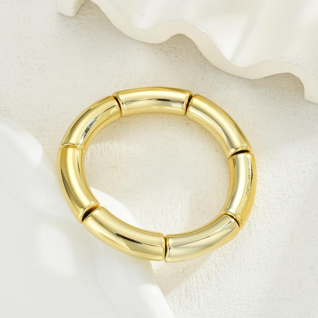 17KM Fashion Bamboo Joint Bangle Jewelry Women Trendy Shiny Daily Party Accessory Decorative Gift For Her