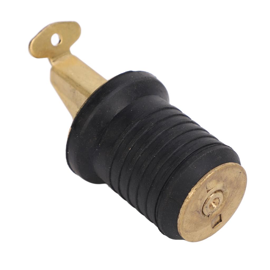 Boat Live Well Plug Brass Livewell Bait Well Drain Plug Tight Sealing Boat Drain Plug Boat Drain Plug for Bilge Beam