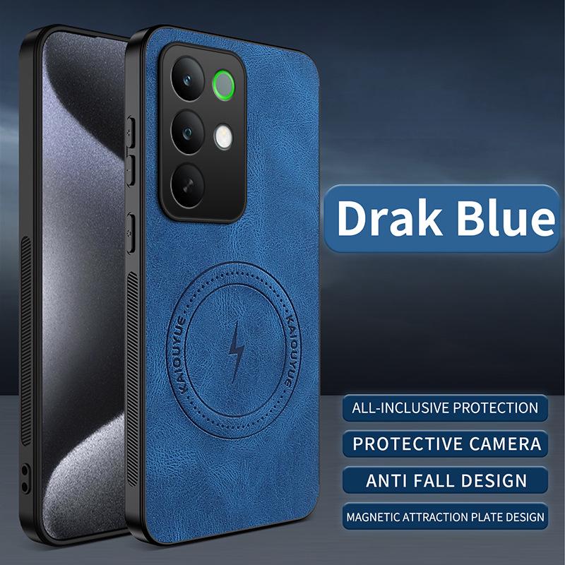 RealMe C85/C85Pro Nappa Leather Full Coverage Anti-drop Magnetic Lens Case