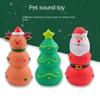 2026 Christmas Pet Squeaky Chew Toys Santa Tree Elk Durable Latex Rubber for Dogs Cats Teeth Grinding Fun Supplies Teething Toys