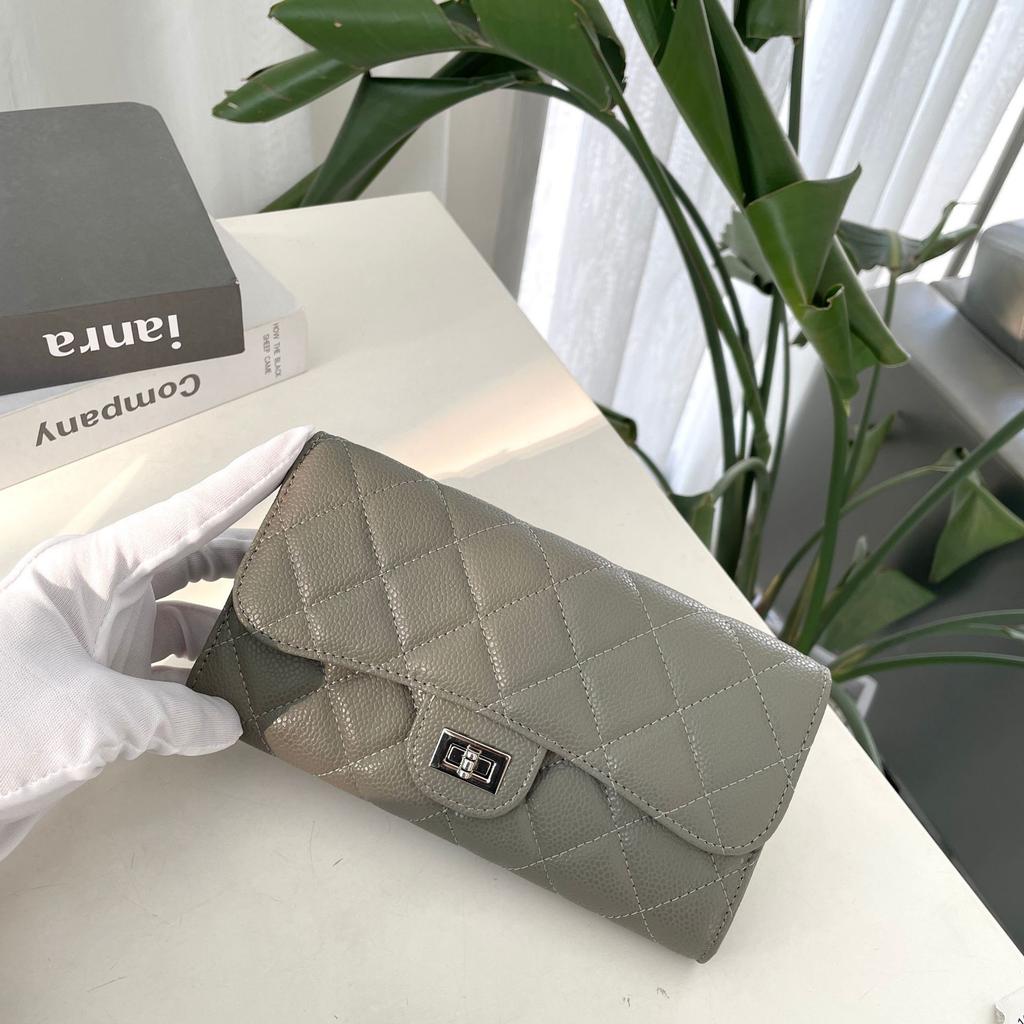 Xiaoxiangfeng Versatile Mini Square Bag Caviar Premium Black Mobile Phone Bag One Shoulder Crossbody Rhombus Chain Bag