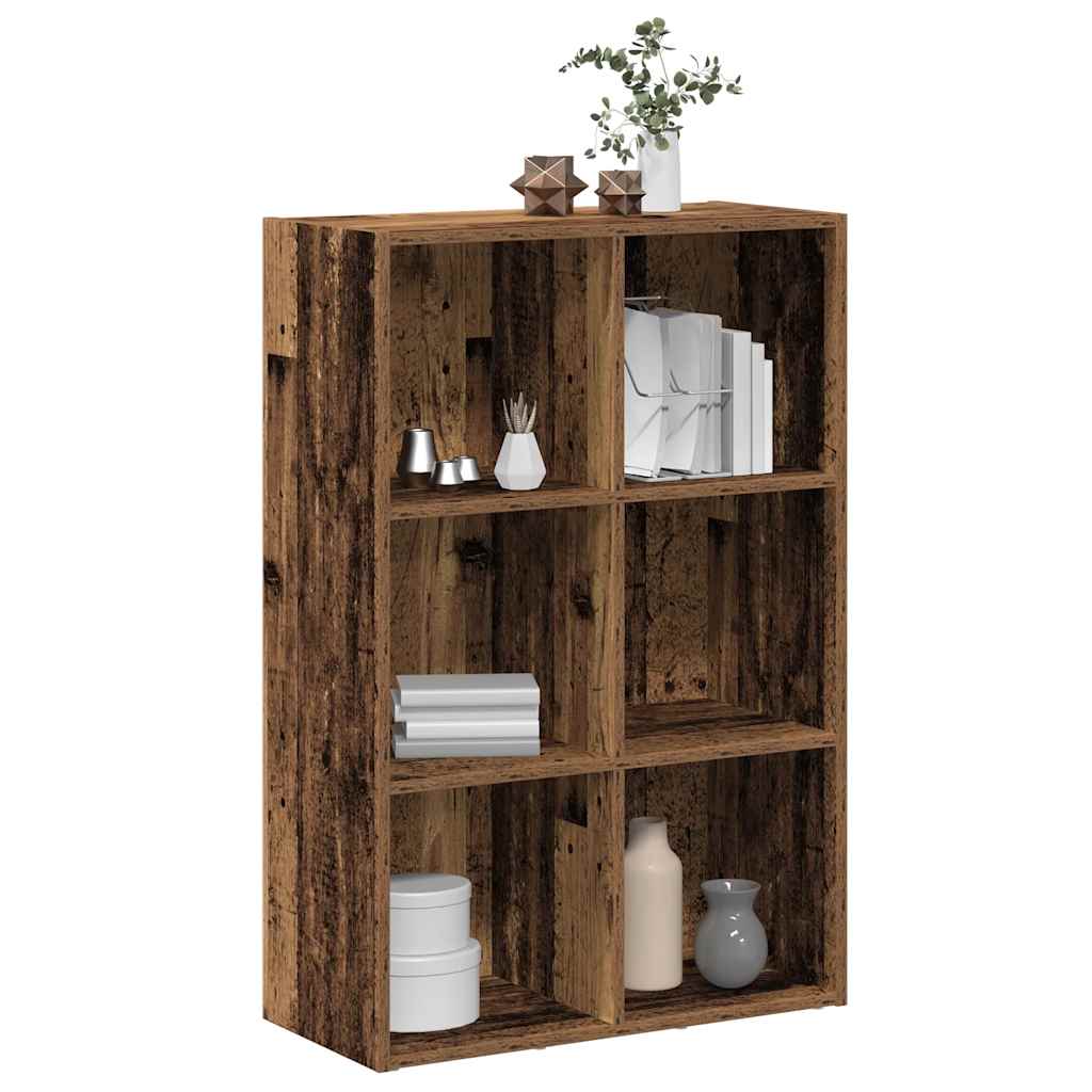 Bookshelf Sideboard Vintage Wood Look 66 x 30 x 98 cm Engineered Wood