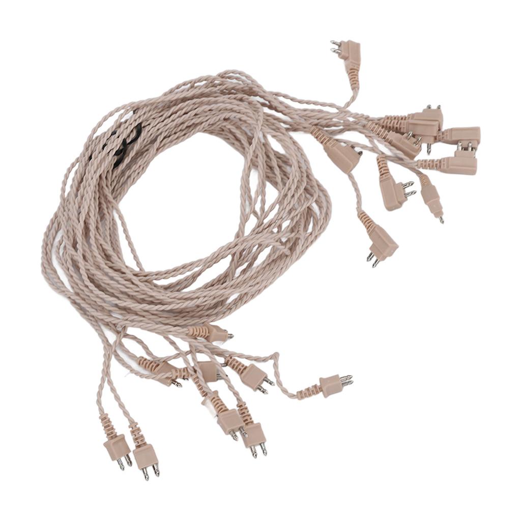 10Pcs 2pin Hearing Aid Cable High Temperature Resistance PVC Reliable Stable 75cm Length Aid Receiver Wire Cable