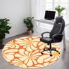 1 Stück runder Teppich mit Blumenmuster für das Büro, Indoor-Matte geeignet für Büro, unter Bürostühlen, Schlafzimmer, Wohnzimmer, Heimdekoration, Raumdeko