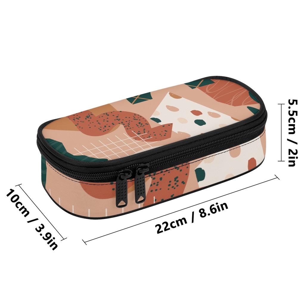 Pen Case Lightweight Wear Resistant Polyester Zipper Closure with Main Compartment Mesh Pocket and Pen Slots for Classroom Use