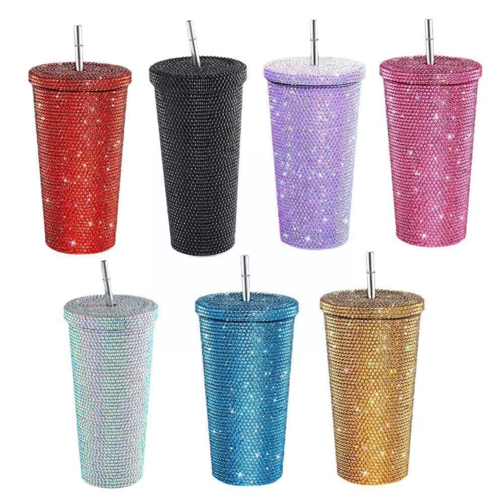 500ml/750ml Glitter Coffee Cup Insulated Stainless Steel Water Bottle Durable Vacuum Flasks  Girl