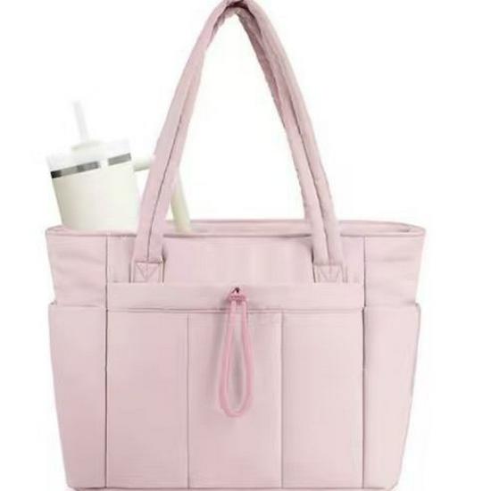 Bolsa de Viagem e Fitness Acolchoada de Algodão de Grande Capacidade em Estoque com Necessaire e Bolsa de Pernoite, Alça Única de Ombro