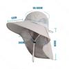 1/2/4PCS Summer Waterproof Fisherman HatOutdoor Hiking Fishing Sun Protection Hat Cycling Big Eave Neck Protection Sun Hat