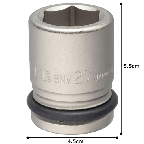 TONE impact socket 6NV-27 Drive angle 19.0mm (3/4") Width across flats 27mm