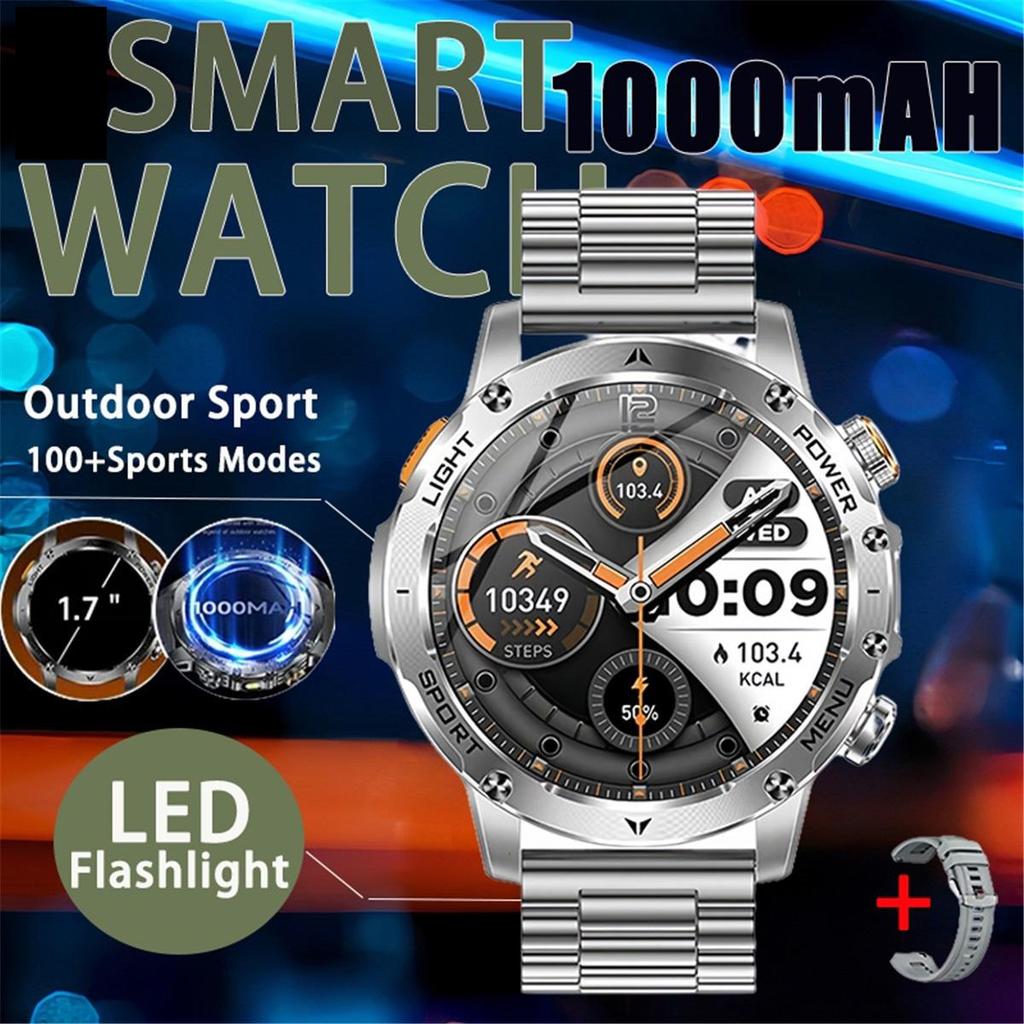2026 Outdoor New 1000mAh Battery T-Rex 3 Military Grade Smart Watch Men IP69K Waterproof GPS HD Bluetooth Call 100 Sports Watch