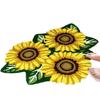 3D Sunflower Floor Mat Bathroom Entrance Floor Mat Foyer Living Room Dirt Resistant and Slip Resistant