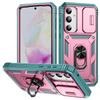 For Samsung Galaxy A35 5G Case TPU+PC Kickstand Phone Cover with Slide Lens Lid