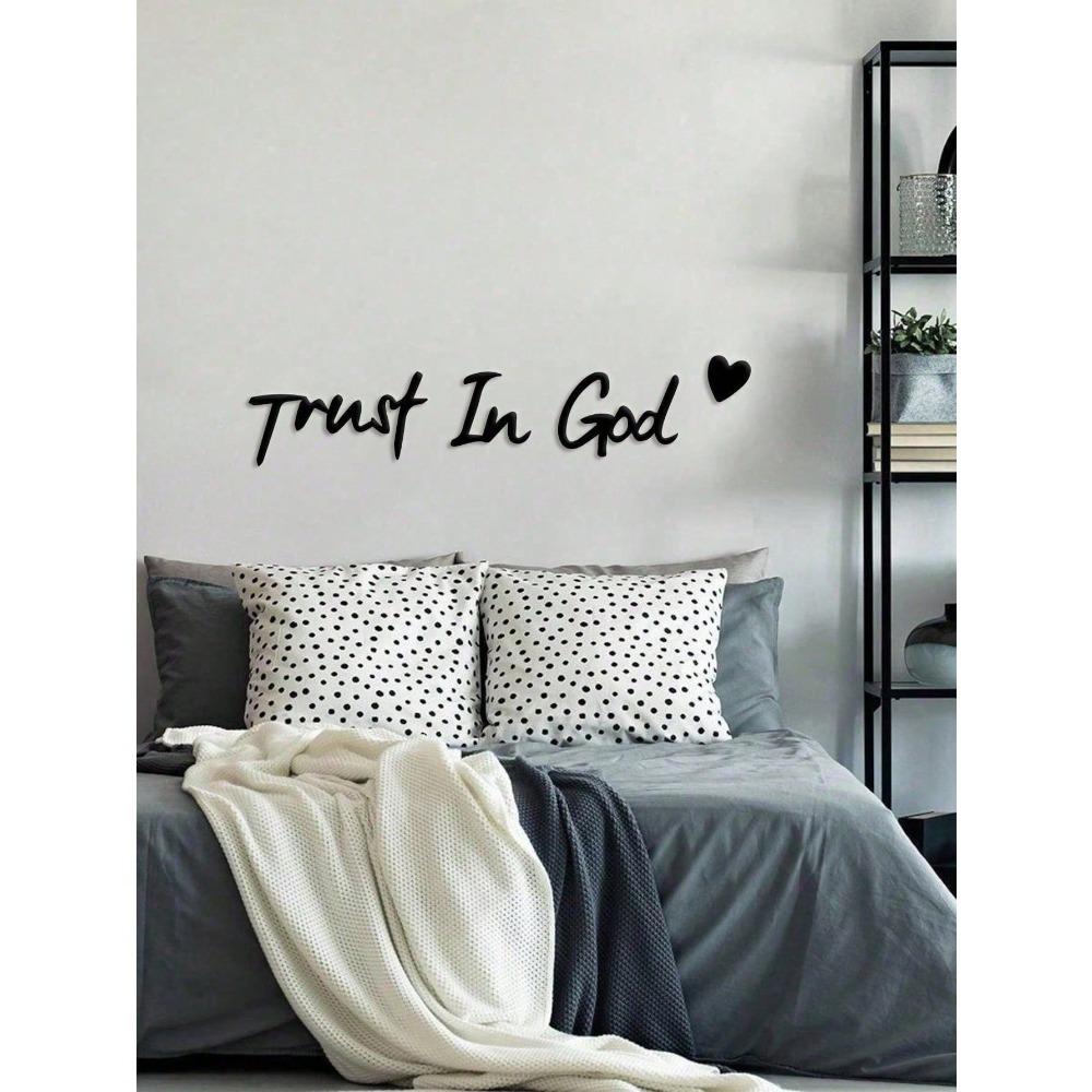 3 Piece Trust in God Metal Wall Art Religious Christian Gift for Women Inspirational Home Decor
