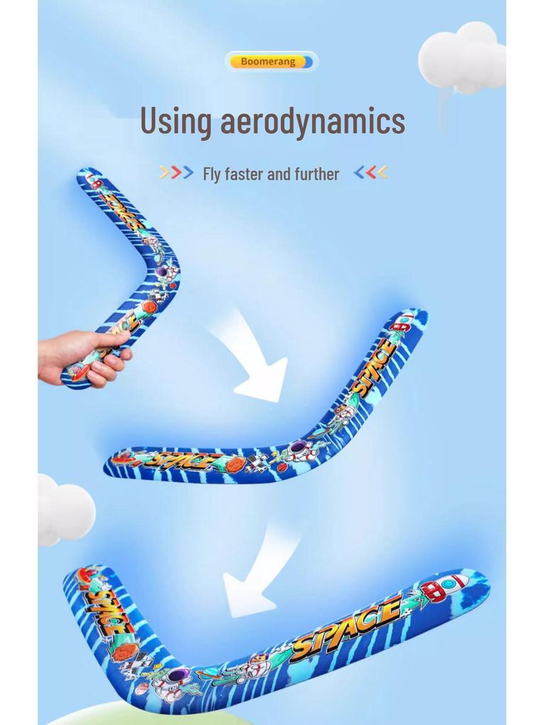 Children's Soft EVA Foam Boomerang - Hand-Thrown Outdoor Sports Toy