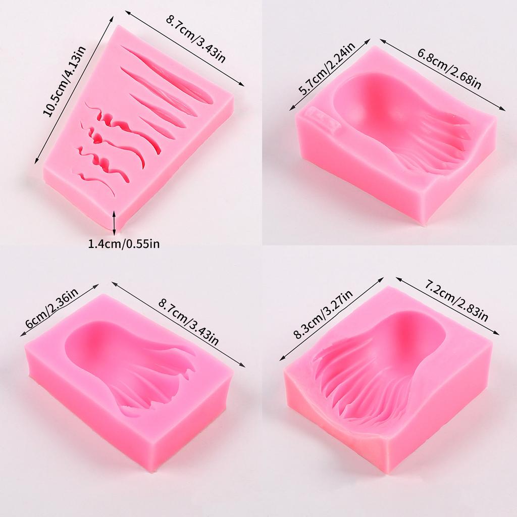 Epoxy Resin Silicone Molds Doll Hair Shaped DIY Craft Moulds Silicone Material Perfect Gift for DIY Crafts Enthusiasts