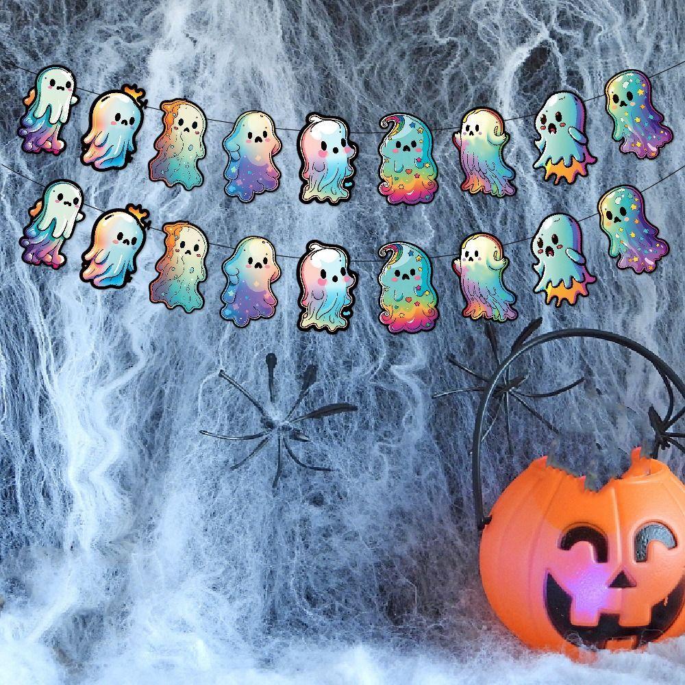Paper Ghost Spiral Pendant Colorful Ghost Ceiling Decoration  Home Decoration