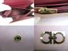 Authentisches Salvatore Ferragamo Gancini Rosa Beige Leder Klappe Langes Portemonnaie #a906 Aufbereitet